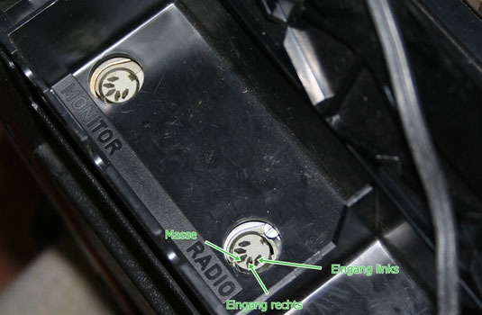 Eingänge an DIN-Buchse vom Tonbandgerät zum Tonbänder neu aufnehmen
